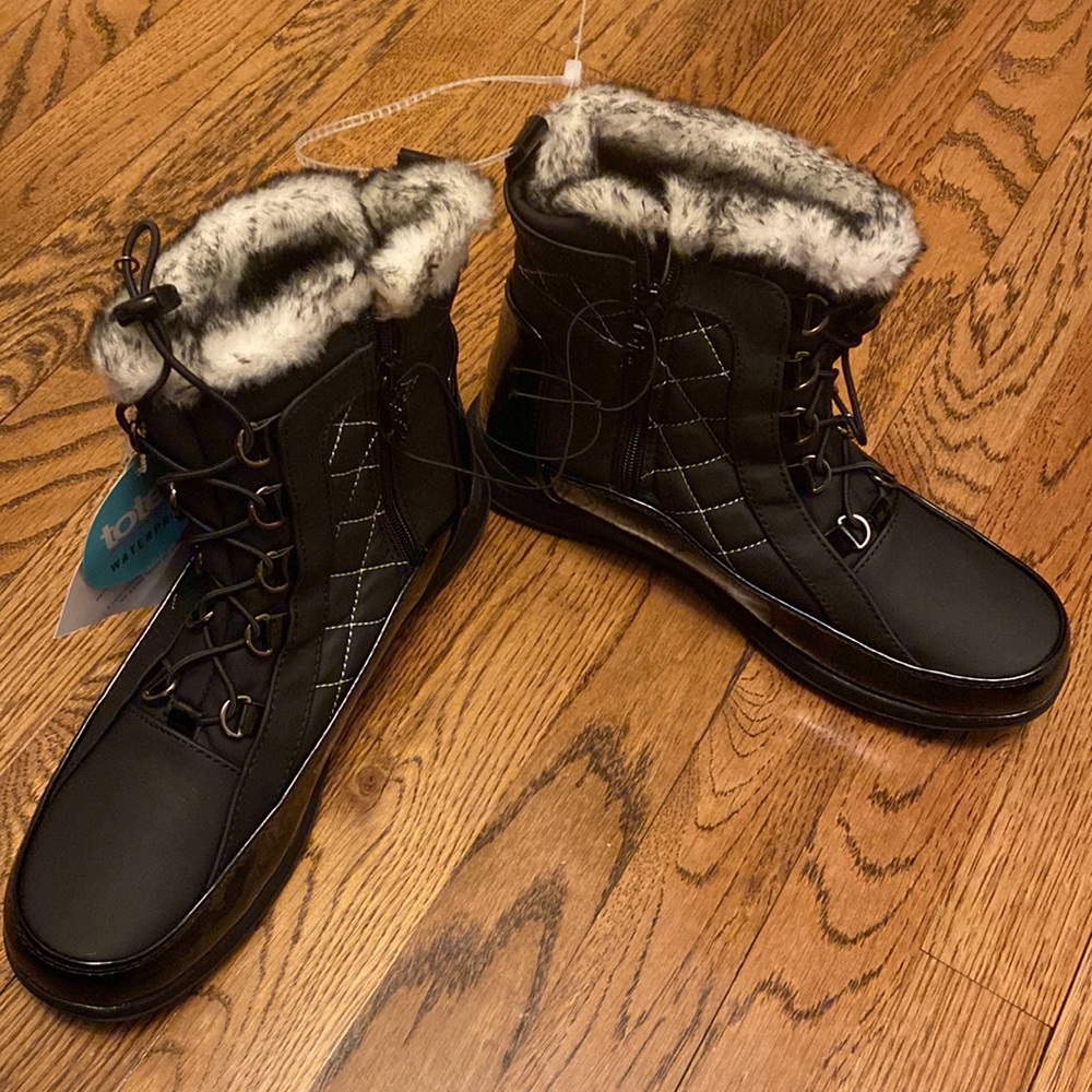 🌻2 for $39 🏷️Totes ThermoLite Boots Cozy Insulated Waterproof Boots • Size 9.5 - Picture 10 of 10